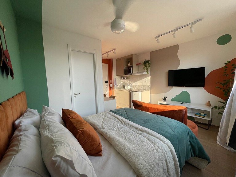 Loft delicioso estilo Boho no Brás
